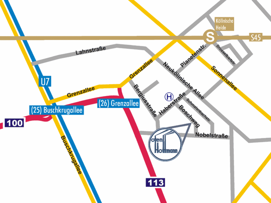 Umgebungs-Skizze Industriegebiet Grenzalee Umgebungs-Skizze Industriegebiet Grenzalee